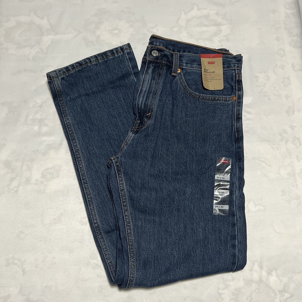 Levi's Men's Straight Jeans in Dark Blue Wash